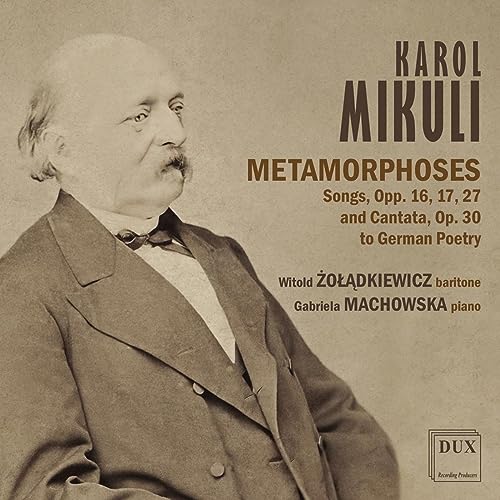 CD cover featuring a portrait of composer Karol Mikuli and text details.