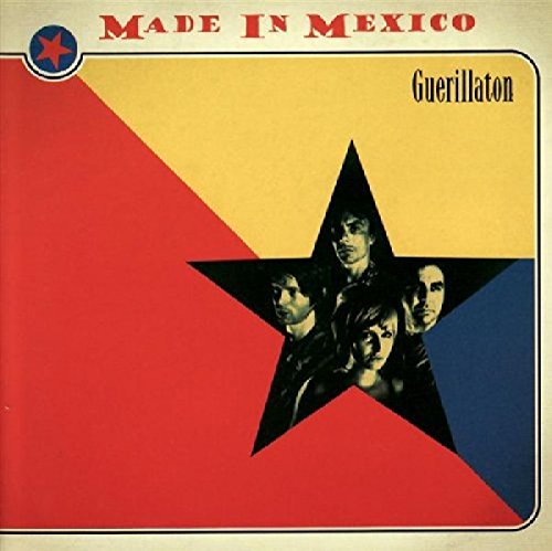 CD cover: red and blue geometric design with a band portrait inside a star.