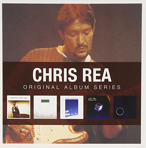 "Chris Rea album cover with musician image and five smaller album covers below."