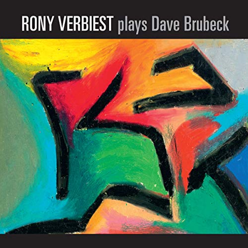 CD cover for "Rony Verbiest Plays Dave Brubeck" with abstract art.