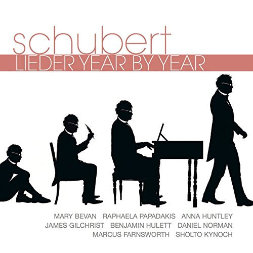 CD cover: "Schubert: Lieder Year By Year" with silhouetted figures.