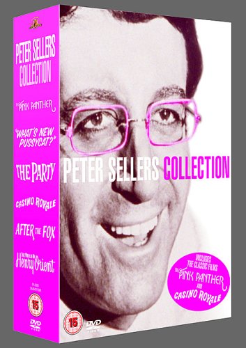 DVD box set with a black and white image of Peter Sellers wearing glasses.