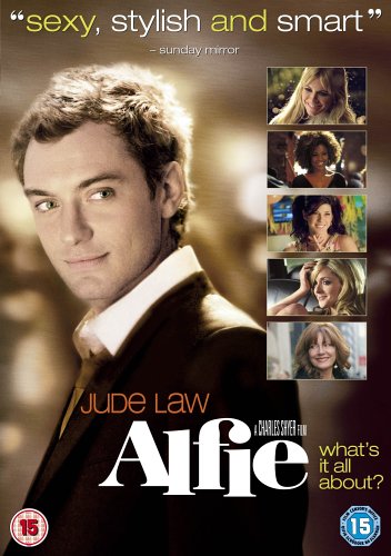 DVDLude Law on the Alfie DVD cover with five small photos of women.
