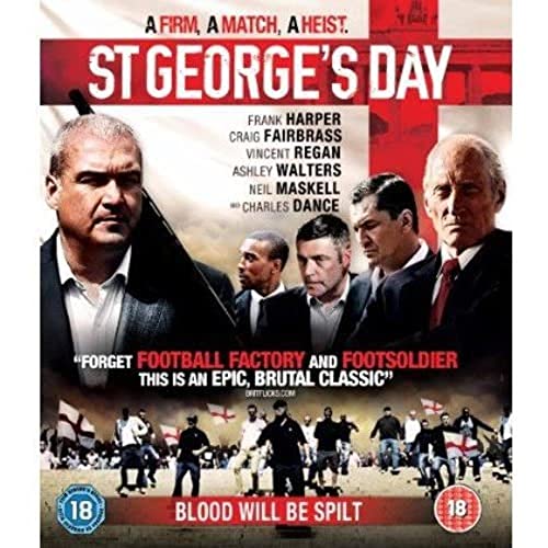 St George's Day" Blu-ray cover featuring five men and a crowd with flags.