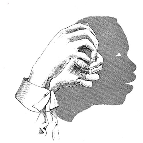 Hand casting a shadow shaped like a human profile.