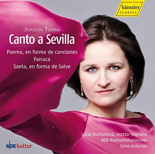 CD cover featuring mezzo-soprano Lucia Duchonova and pink fabric.