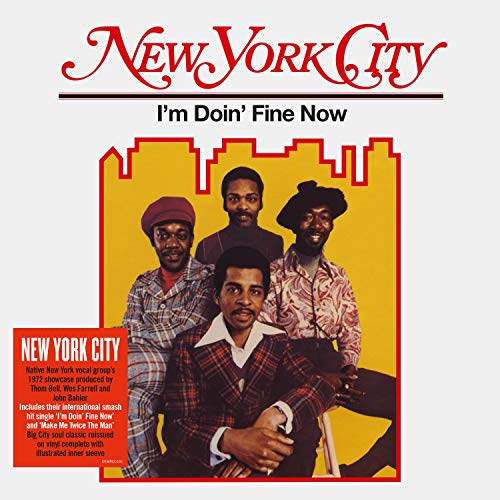 Album cover for “New York City - I’m Doin’ Fine Now” featuring a band portrait.
