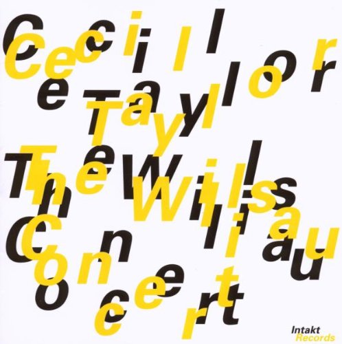 "Taylor Cecil - The Willisau Concert" CD cover with typographic album title on white background.
