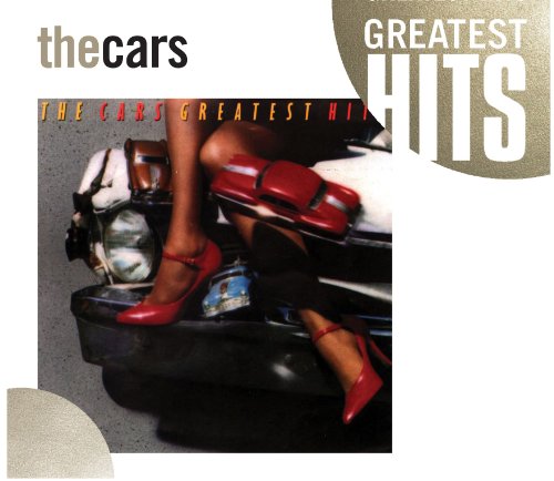 "The Cars Greatest Hits" CD cover featuring a woman's legs on a car bumper.