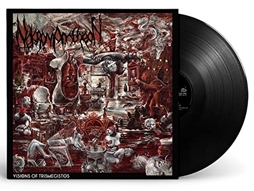 Nekromantheon vinyl record with disturbing, detailed cover art.