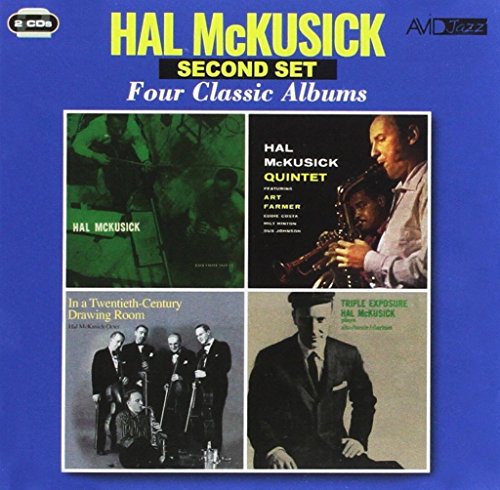 CD cover featuring four classic Hal McKusick jazz album artworks on a blue background.
