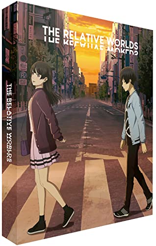 Blu-ray cover for “The Relative Worlds” anime, featuring two young people.