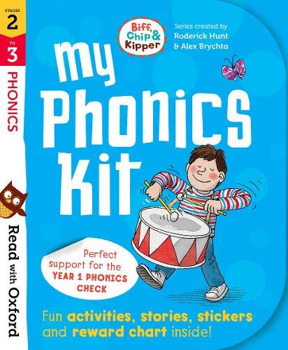 Biff, Chip and Kipper My Phonics Kit cover featuring a boy playing a drum.