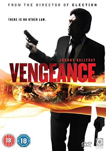 DVD cover for "Vengeance" featuring a man with a gun and fiery explosions.