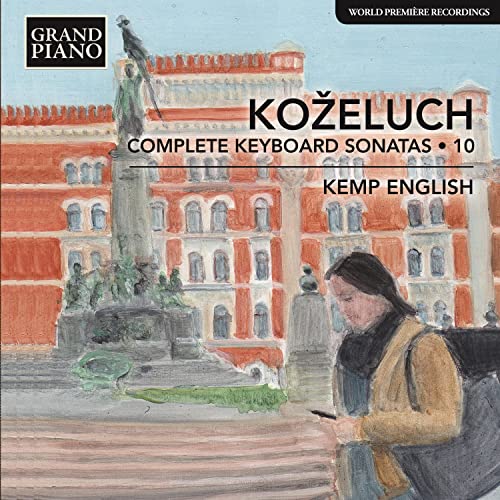 CD cover for Kozeluch keyboard sonatas, featuring a statue and woman.