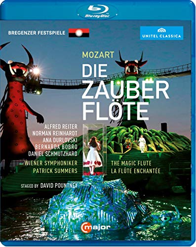 Blu-ray cover for Mozart’s *The Magic Flute* opera production.