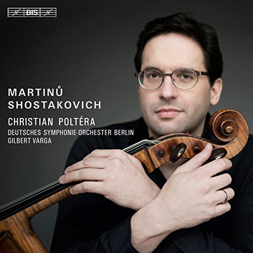 CD cover featuring cellist Christian Poltéra and composers Martinů, Shostakovich.
