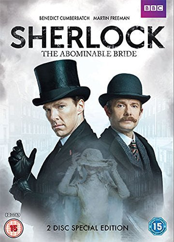 DVD cover featuring two men in Victorian attire and a woman in a white wedding dress.