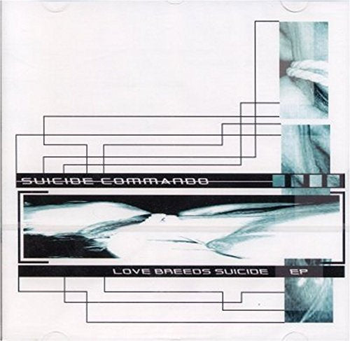 CD cover for "Love Breeds Suicide" by Suicide Commando, abstract imagery.