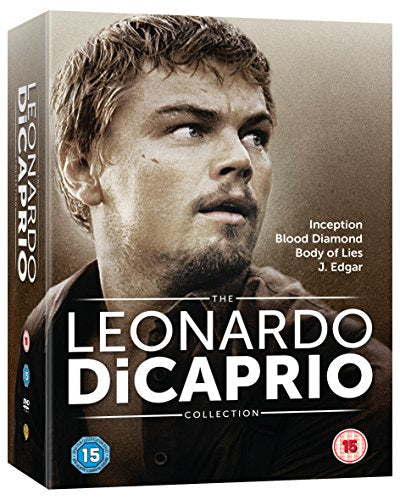 DVD case featuring Leonardo DiCaprio’s portrait and film titles.