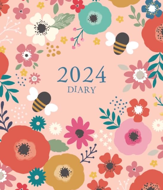 CAROUSEL CALENDARS Flowers & Bees Square Pocket Fashion Diary 2024