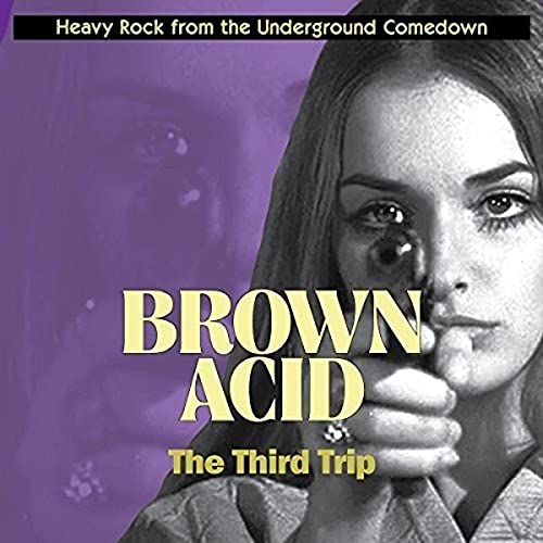 CD cover for “Brown Acid: The Third Trip” featuring a woman’s face.