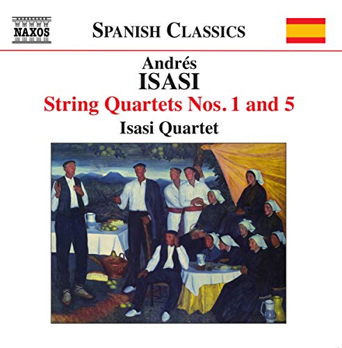 CD cover for Isasi’s String Quartets featuring a pastoral painting.