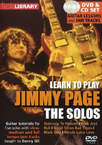 "Image shows a DVD cover featuring Jimmy Page holding a guitar, with text overlay."