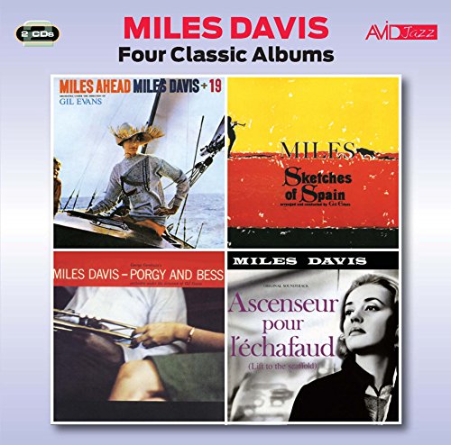 "CD cover with four Miles Davis album covers and '2 CDs' label."