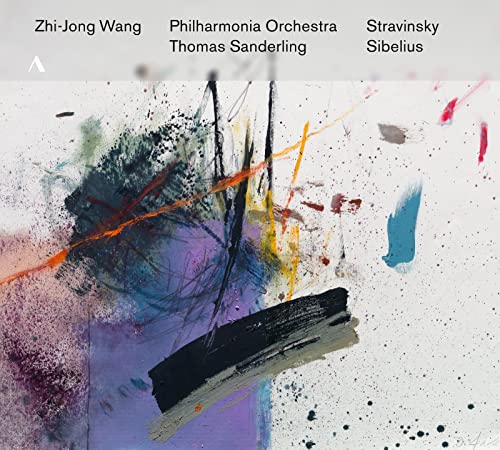 CD cover with abstract paint strokes in blues, blacks, and oranges.