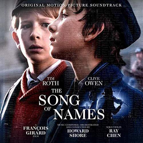 "CD cover featuring two boys and a silhouette of a violinist."