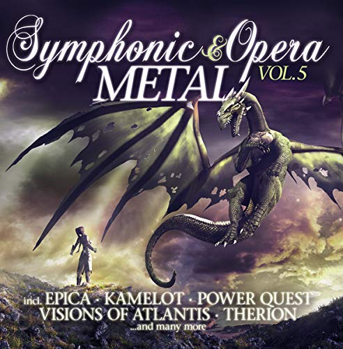CD cover: dragon, stormy sky, and text “Symphonic & Opera Metal Vol.5”.
