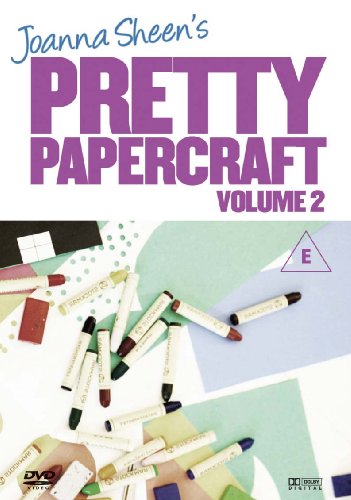 DVD cover for "Pretty Papercraft 2" with colorful paper and crayons.