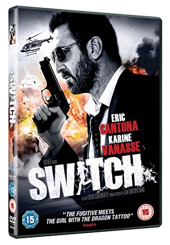 DVD cover for "Switch" featuring Eric Cantona holding a gun, explosions.
