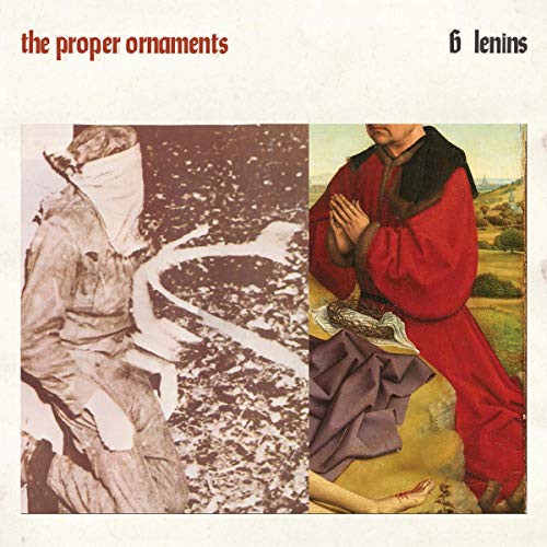 "Album cover with two contrasting images: a masked figure and a religious figure."