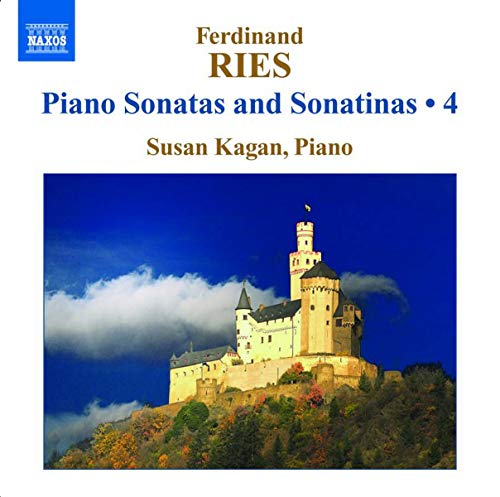 CD cover for Ries piano sonatas performed by Susan Kagan, featuring a castle.