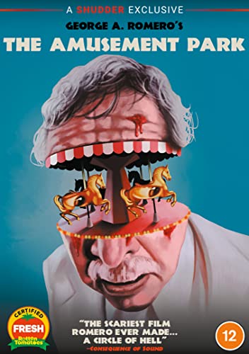 DVD cover for "The Amusement Park" with a man's face distorted by a carousel.