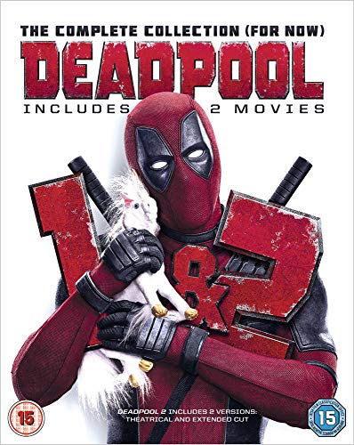 Deadpool Blu-ray double pack cover featuring Deadpool with a white unicorn.