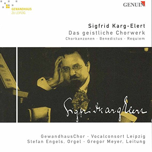 CD cover featuring a black and white portrait of Sigfrid Karg-Elert.