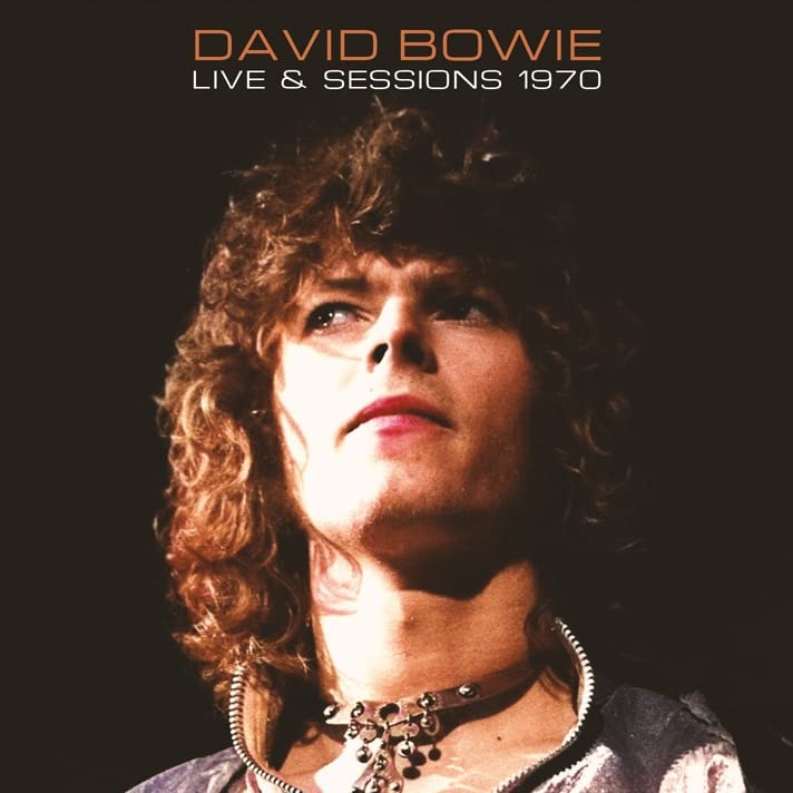 David Bowie portrait from album cover “Live & Sessions 1970”.