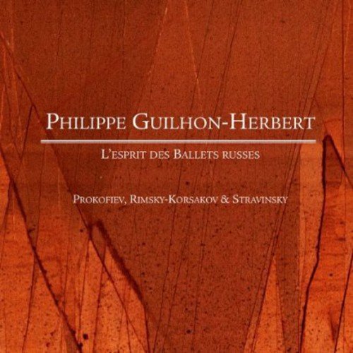 "Orange abstract album cover with white text, featuring Philippe Guilhon-Herbert's name prominently."