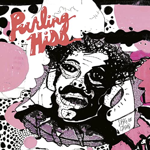 Purling Hiss album cover: sketch of a man with pink and black accents.