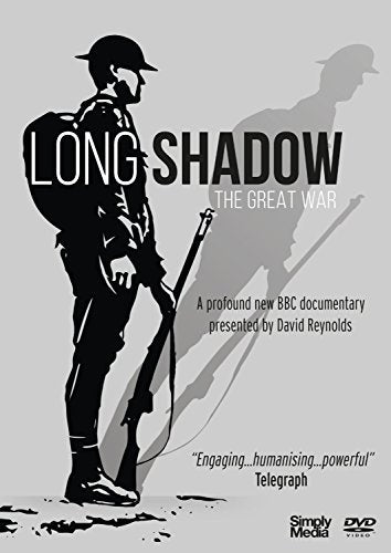 DVD cover for "Long Shadow: The Great War" documentary, featuring a soldier silhouette.