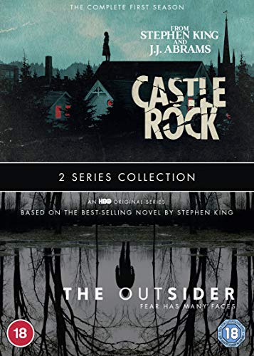 DVD cover for "Castle Rock" and "The Outsider" series, featuring dark, eerie scenes.