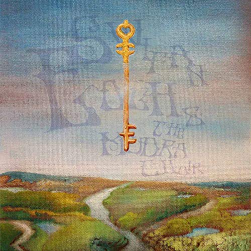 Album cover with a golden key over a landscape and text.