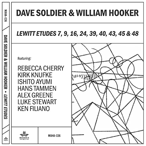 CD cover for Dave Soldier & William Hooker’s “Lewitt Etudes,” abstract design.