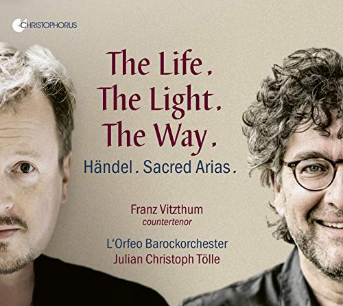 CD cover featuring portraits of two men and text: "Händel. Sacred Arias.