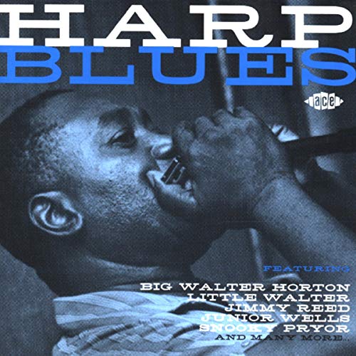 CD cover for "Harp Blues" featuring a blues musician and artist names.