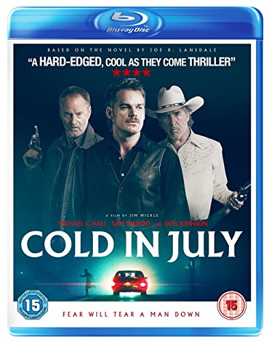 Cold In July" Blu-ray cover featuring three men with guns.