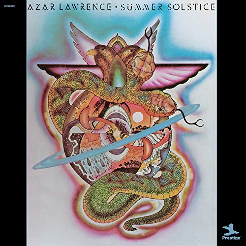 "Album cover featuring a surreal illustration of snakes and a sword against a cloudy background."